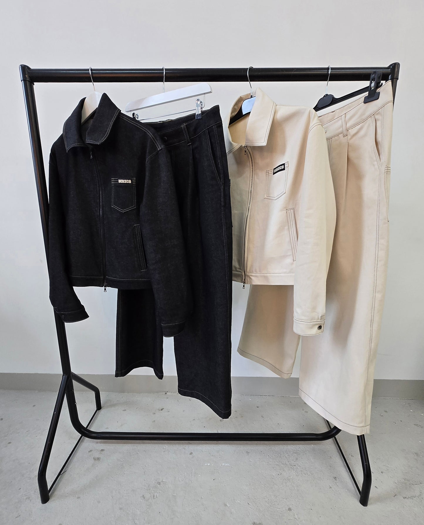 DERZCO original cotton ecru denim jacket