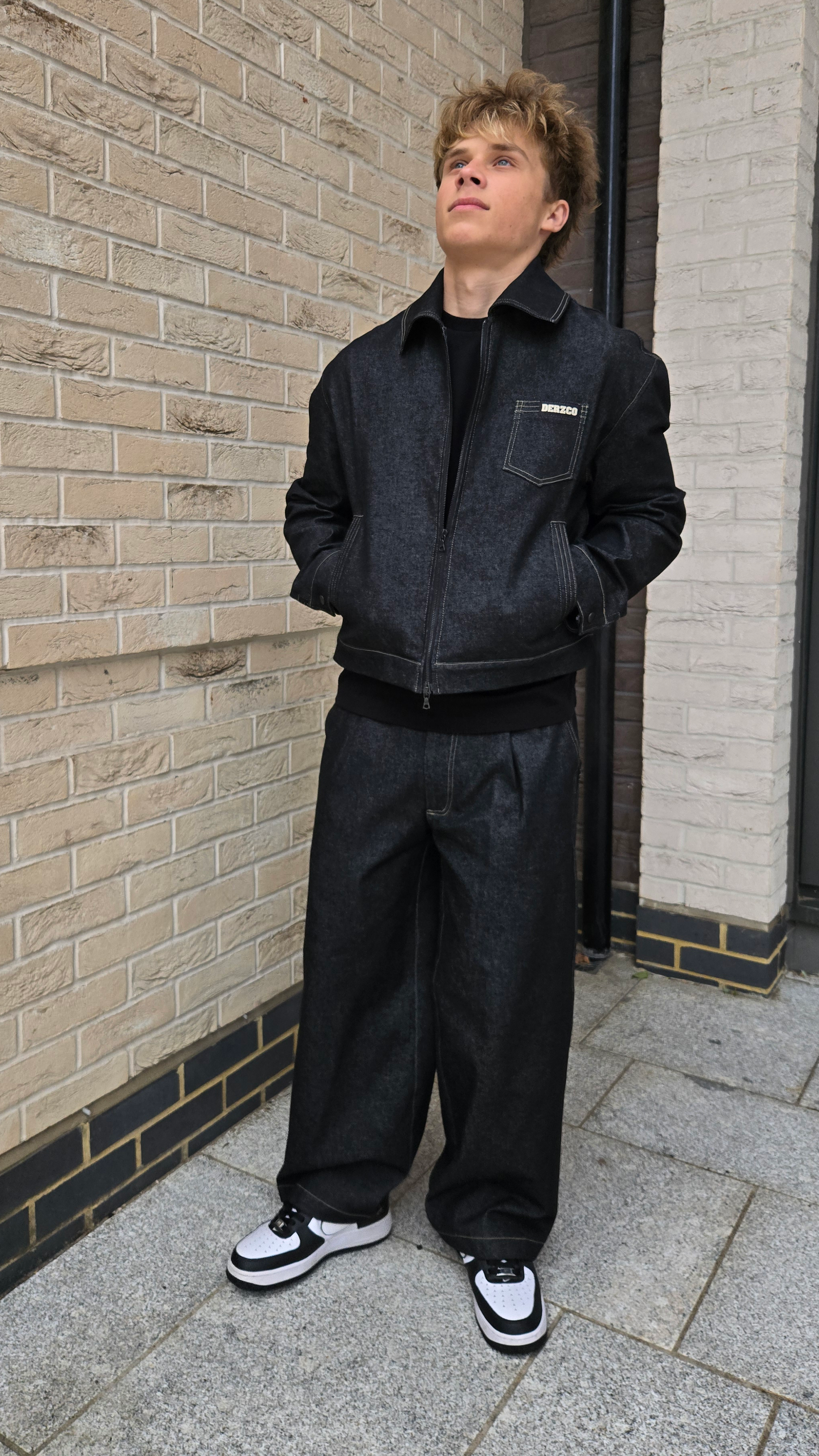 DERZCO original dark grey denim jacket