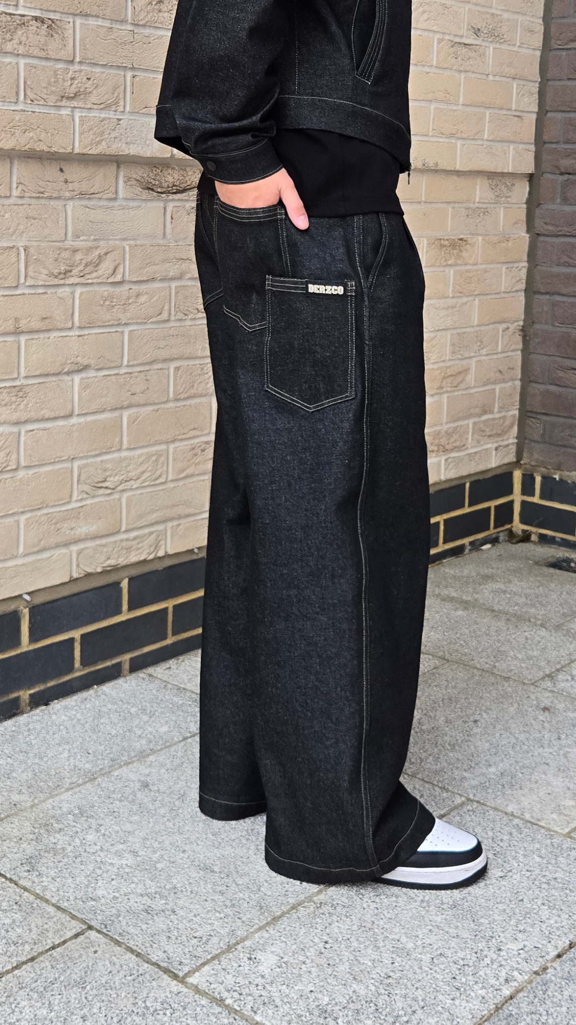 DERZCO original dark grey denim jeans