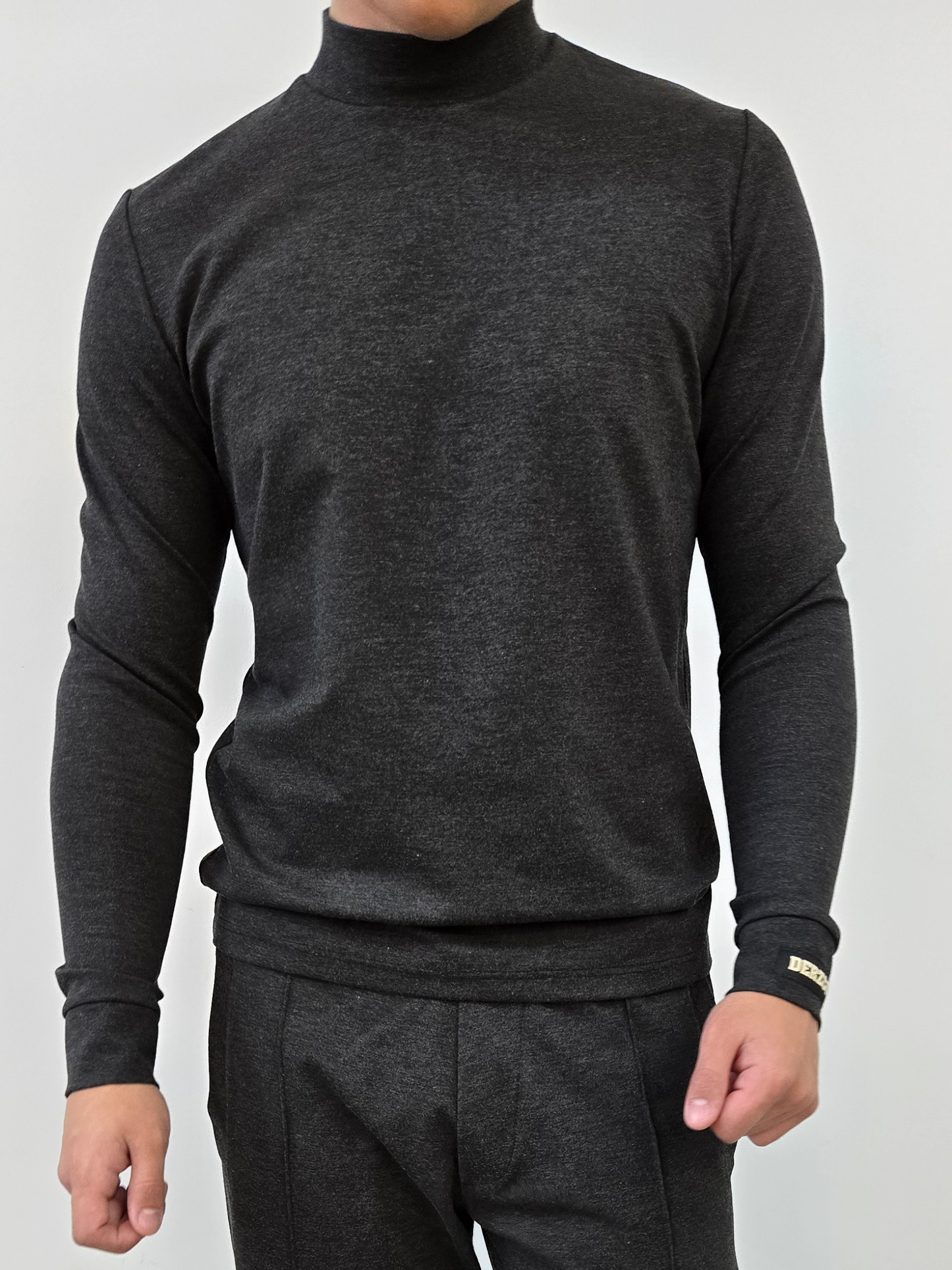 Turtleneck top charcoal