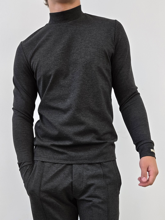 Turtleneck top charcoal